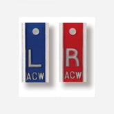 Aluminium Markers – 1/2″ L & R – With Initials, #LM-002A